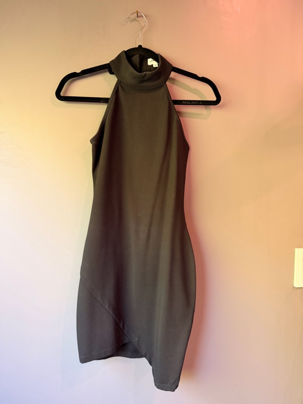 SUPERDOWN Sleeveless High-Neck Black Dress